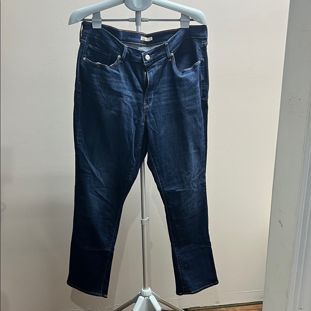 Signature by Levi Strauss Dark Blue Straight Jeans